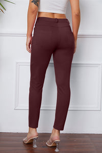 Poshli High-Stretch Pocketed Pants