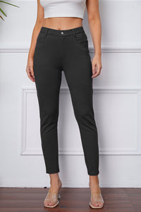 Poshli High-Stretch Pocketed Pants