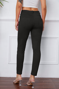 Poshli High-Stretch Pocketed Pants