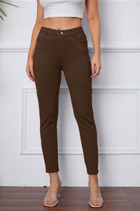Poshli High-Stretch Pocketed Pants
