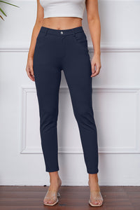 Poshli High-Stretch Pocketed Pants