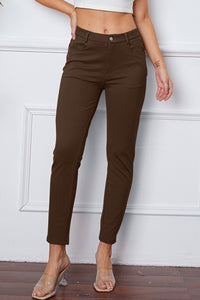 Poshli High-Stretch Pocketed Pants