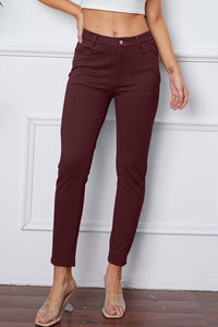 Poshli High-Stretch Pocketed Pants