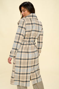 Plaid Perfection Double-Breasted Coat