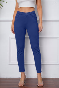Poshli High-Stretch Pocketed Pants