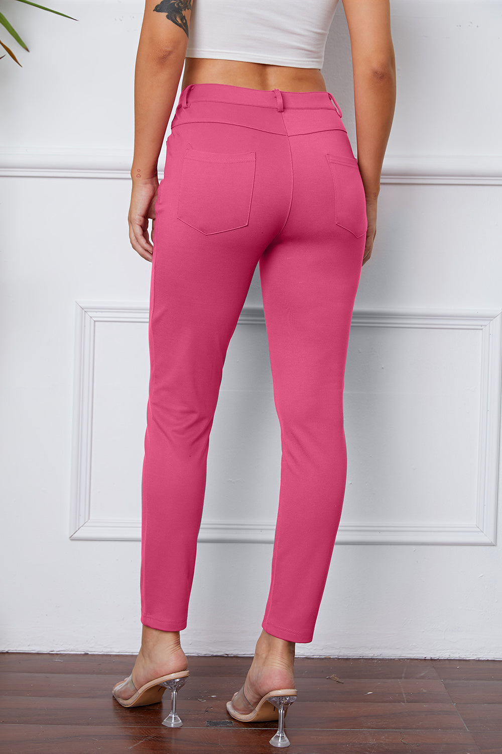 Poshli High-Stretch Pocketed Pants