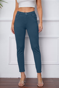 Poshli High-Stretch Pocketed Pants