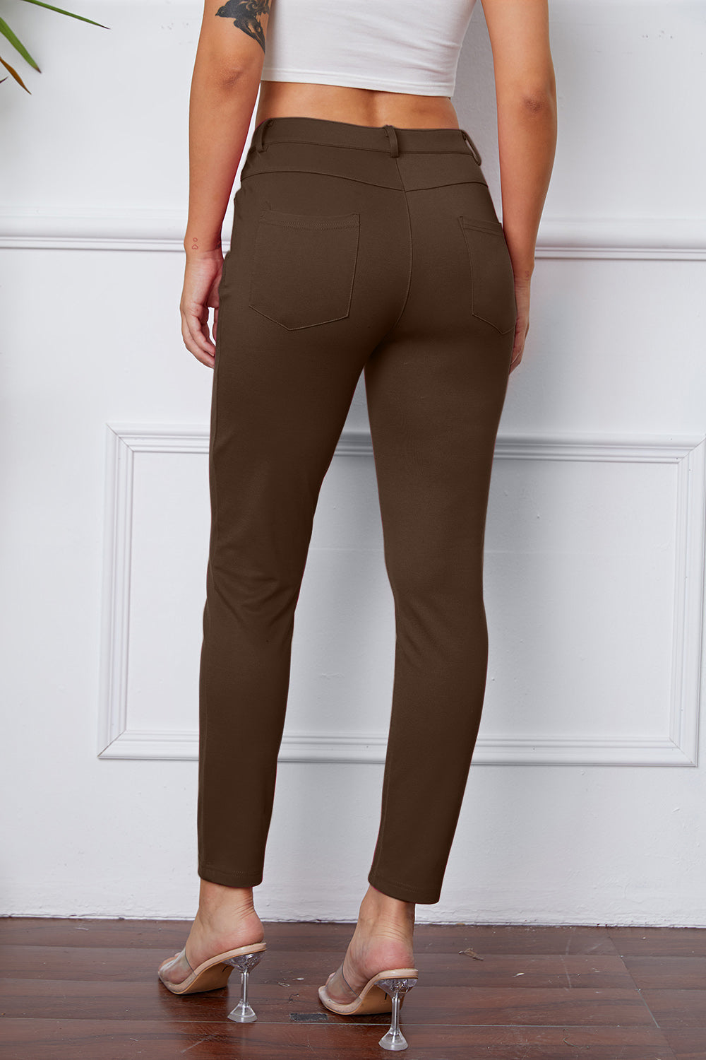 Poshli High-Stretch Pocketed Pants