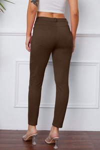 Poshli High-Stretch Pocketed Pants