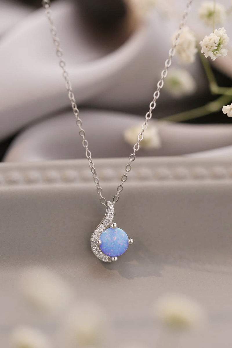 Elegant Opal Pendant Necklace