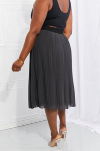 Ethereal Breeze Pleated Midi Skirt