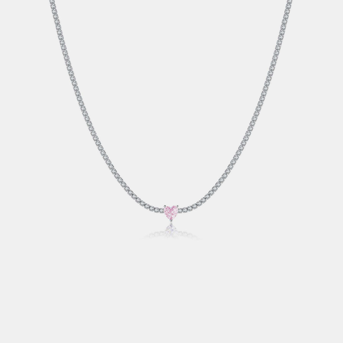 Silver Luminescence Heart Necklace