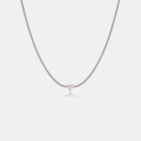 Silver Luminescence Heart Necklace