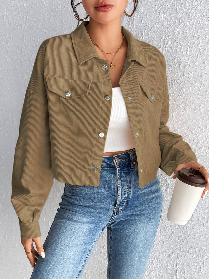 Classic Corduroy Button-Up Jacket