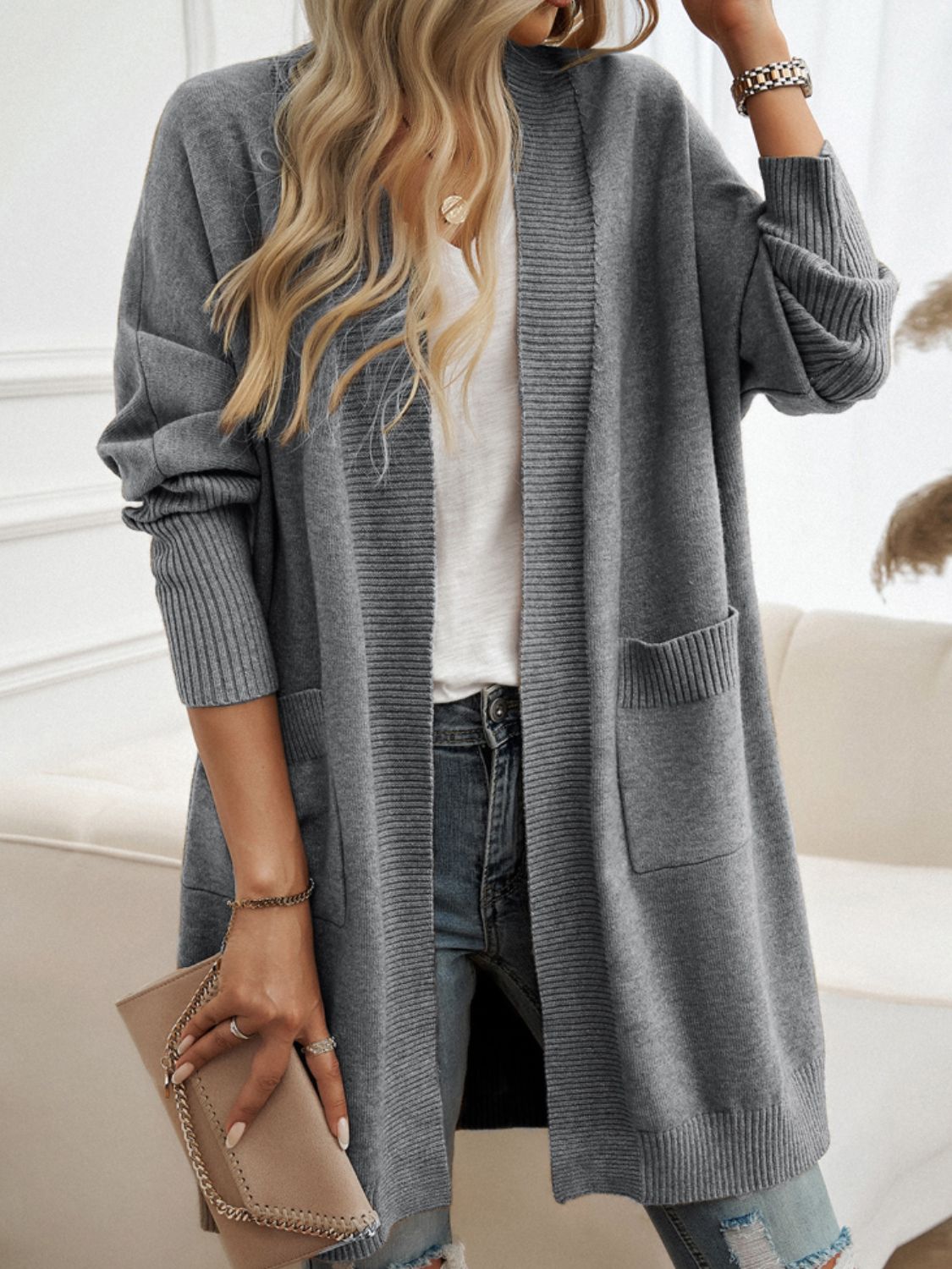 Cozy Pocketed Longline Cardigan