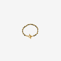 Luxe Contrast Leather Chain Bracelet