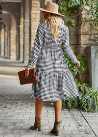 Checkmate Tiered Shirt Dress