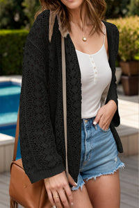 Breezy Lace Openwork Cardigan