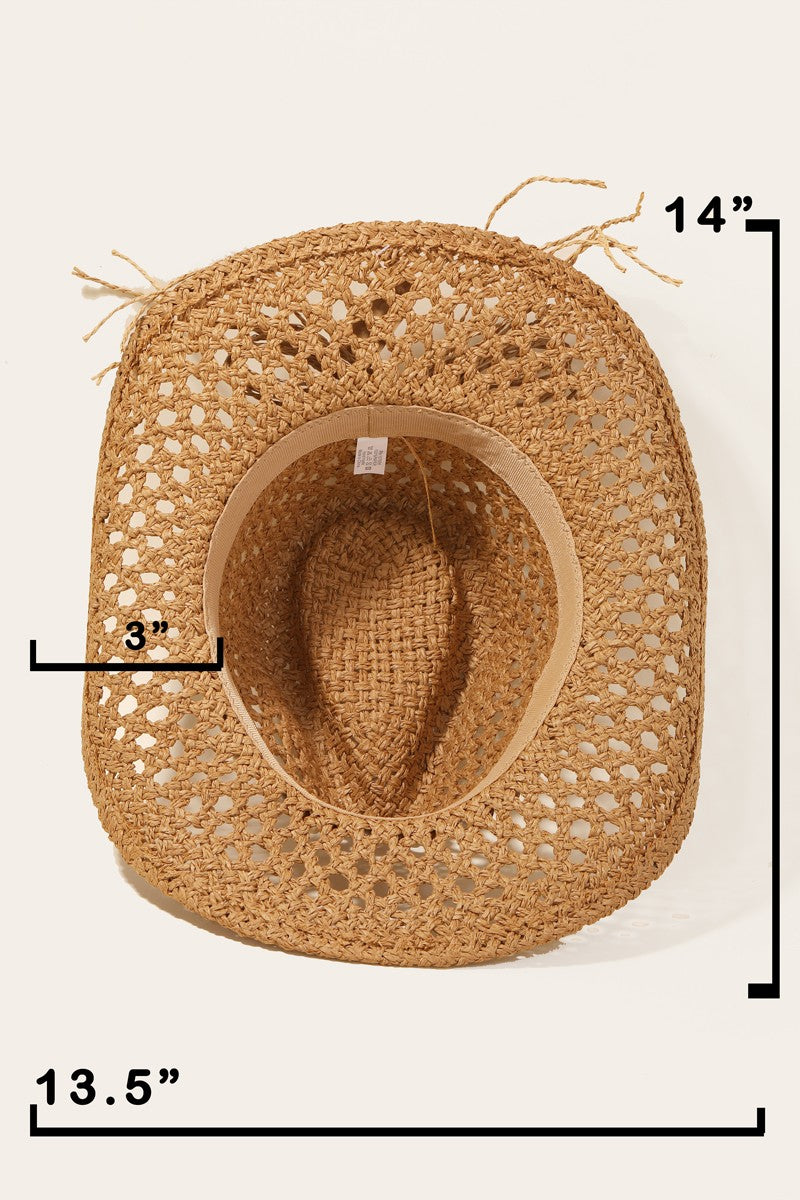 Bohemian Breeze Cowrie Straw Hat