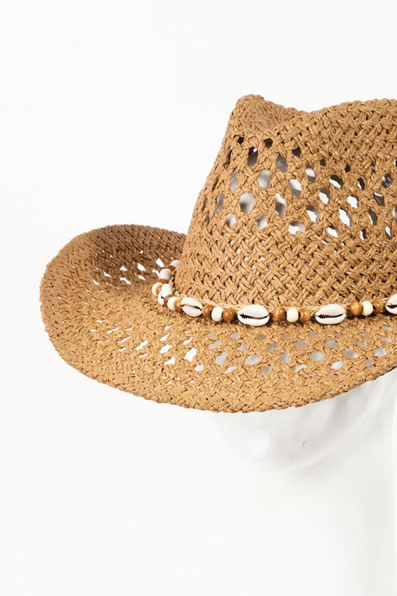 Bohemian Breeze Cowrie Straw Hat