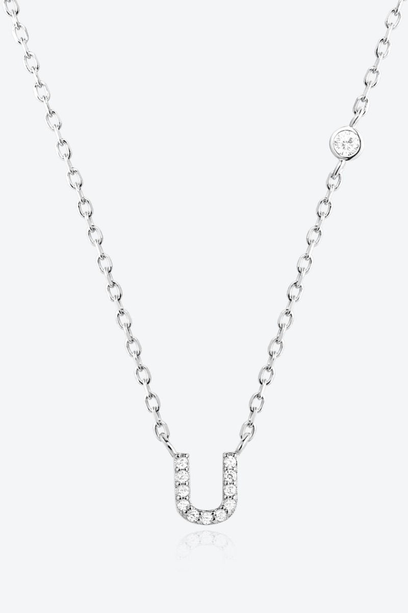 Q to U Quintessence Circle Zircon Sterling Necklace