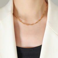 Golden Embrace Chain Link Necklace