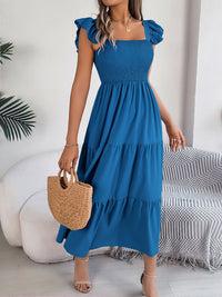 Azure Elegance Midi Dress