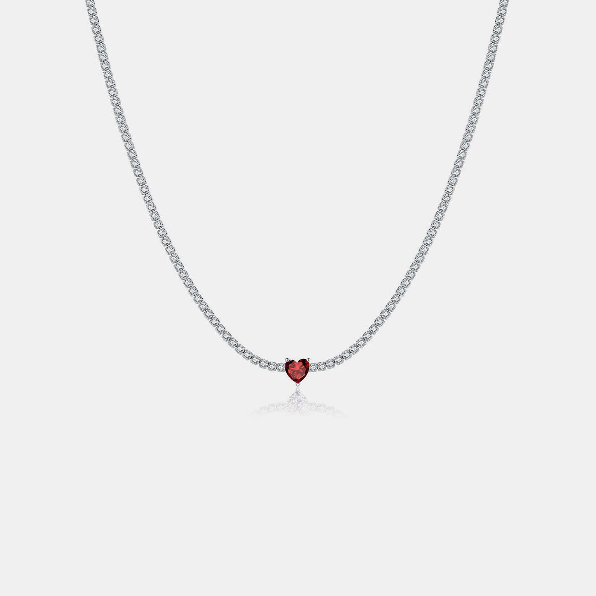 Silver Luminescence Heart Necklace