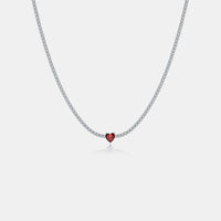 Silver Luminescence Heart Necklace