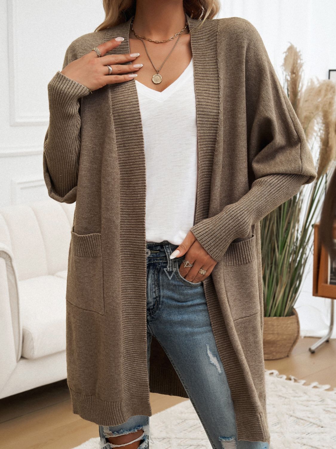 Cozy Pocketed Longline Cardigan