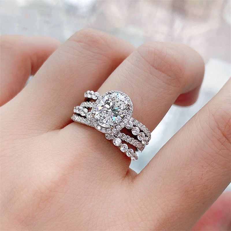 Celestial Brilliance Layered Moissanite Ring