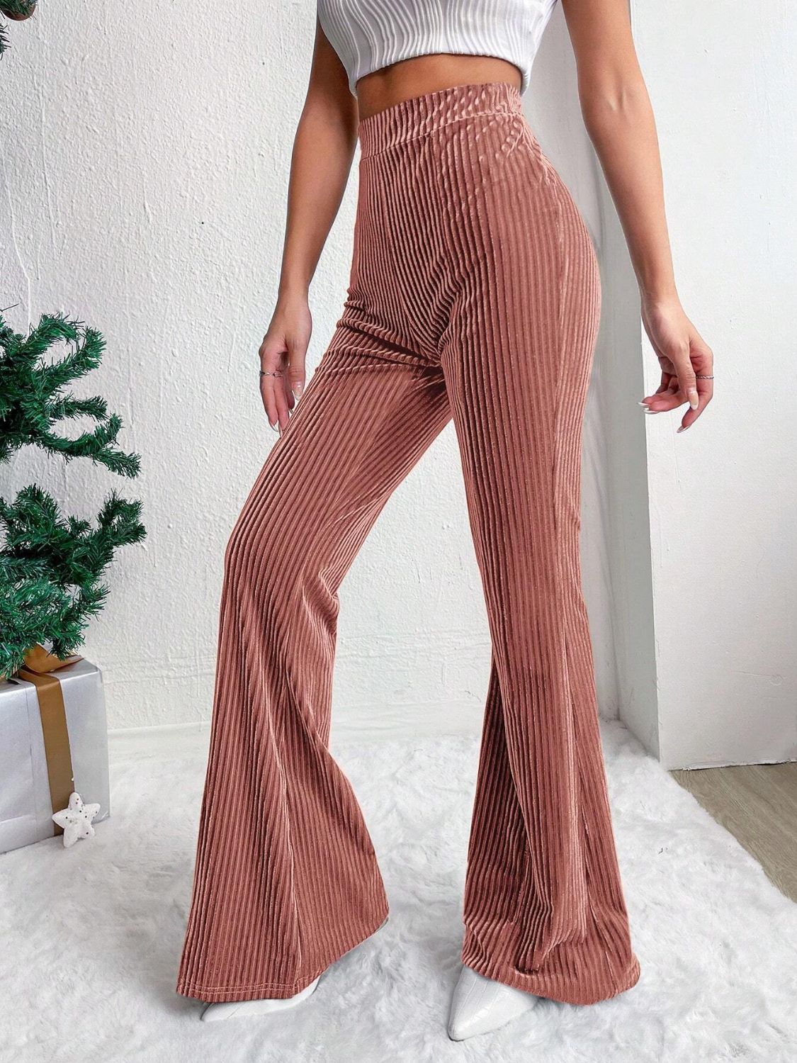 Velvet Horizon High-Waist Flare Pants