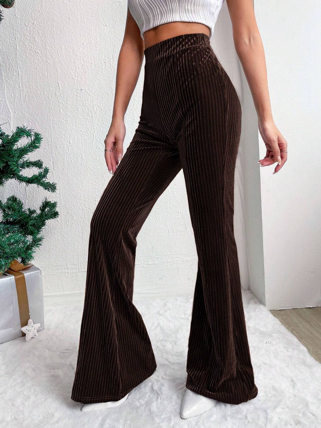 Velvet Horizon High-Waist Flare Pants