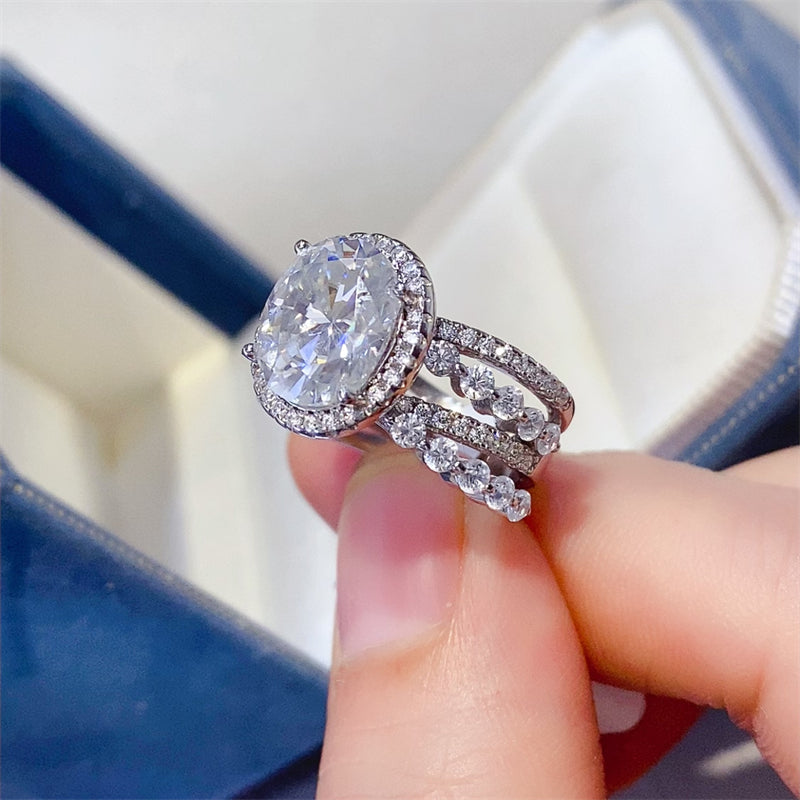 Celestial Brilliance Layered Moissanite Ring