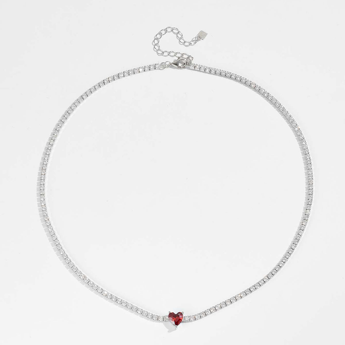 Silver Luminescence Heart Necklace