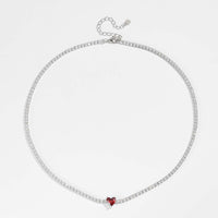 Silver Luminescence Heart Necklace