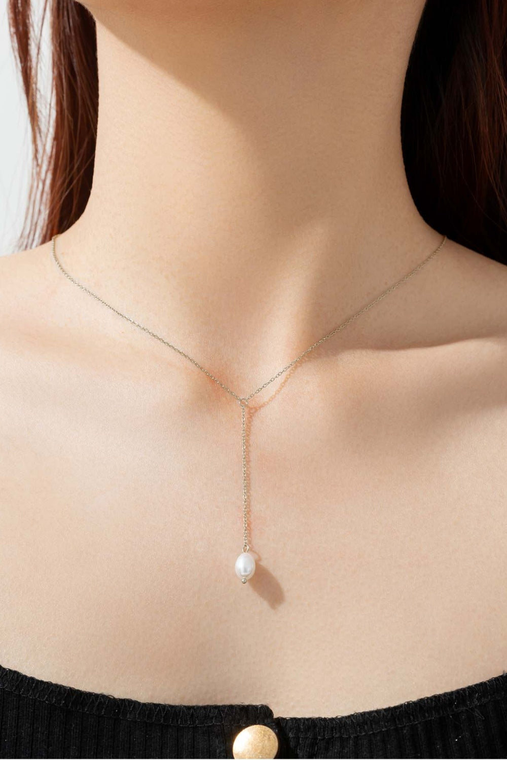 Luminous Elegance Pearl Drop Necklace