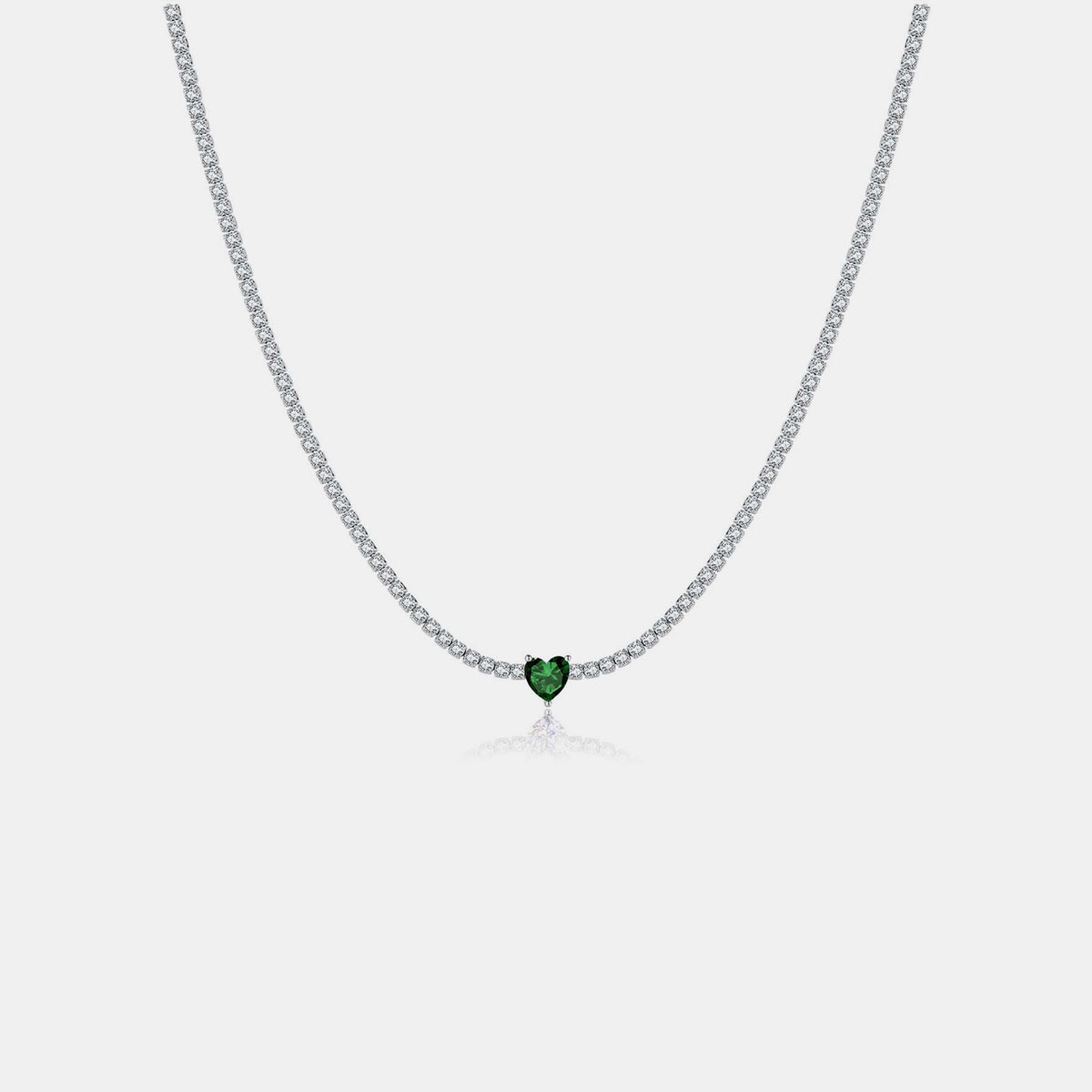 Silver Luminescence Heart Necklace