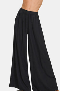 Elegance Afloat Linen-Blend Wide Leg Pants