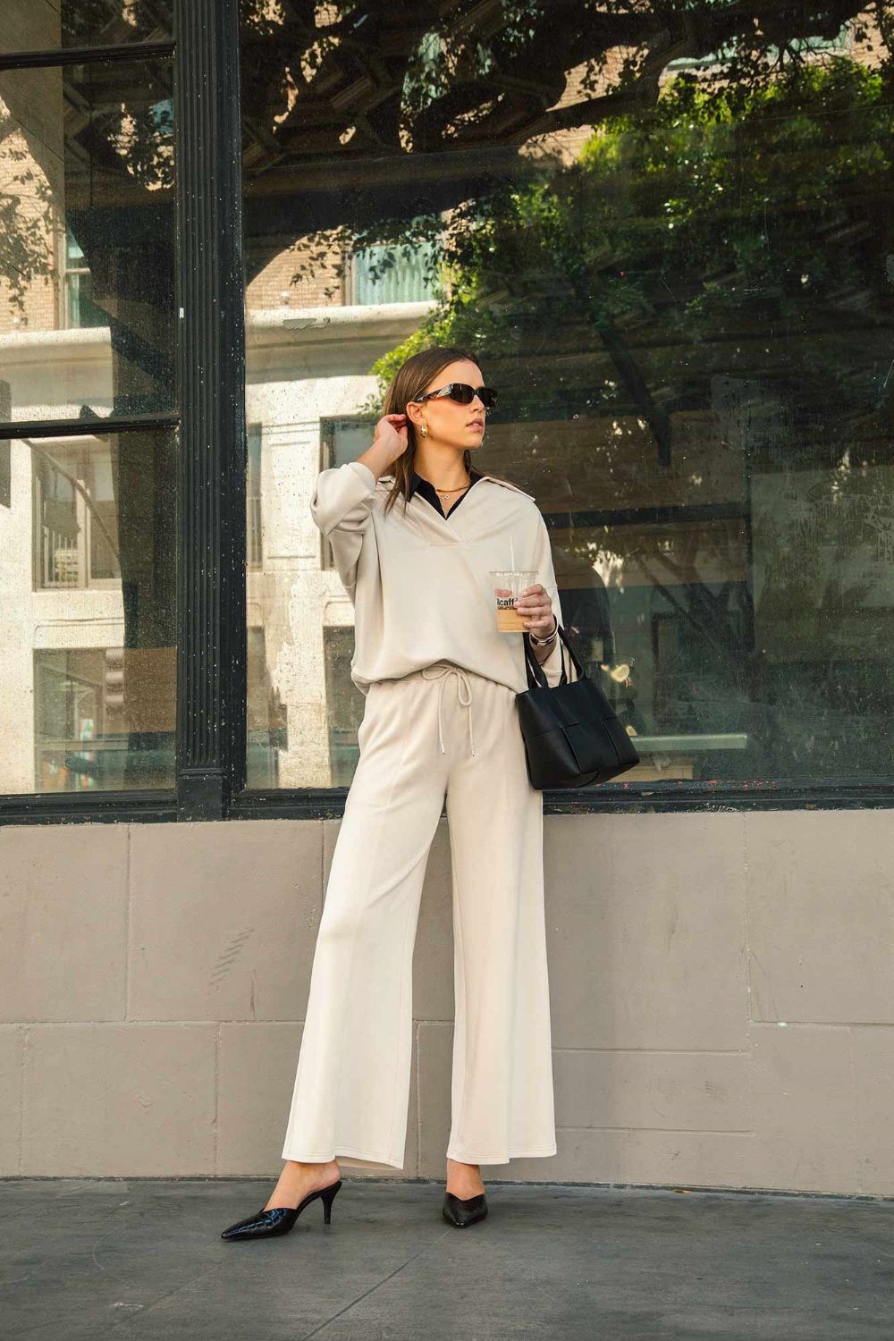 Elegance in Motion Drawstring Wide-Leg Trousers