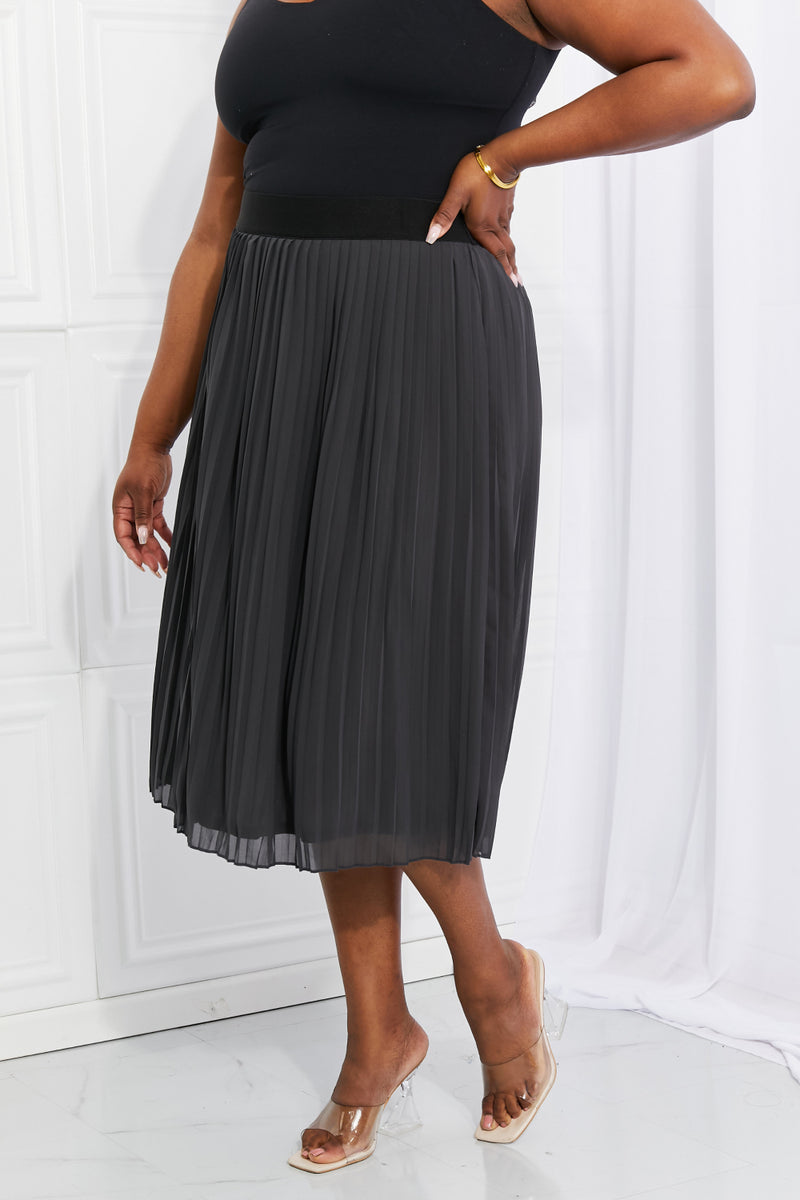 Ethereal Breeze Pleated Midi Skirt