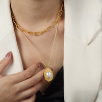 Golden Radiance Pearl Cascade Necklace