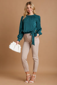 Sophisticated Grace Frill Tie Blouse