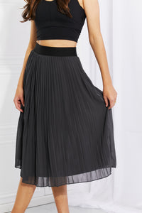 Ethereal Breeze Pleated Midi Skirt