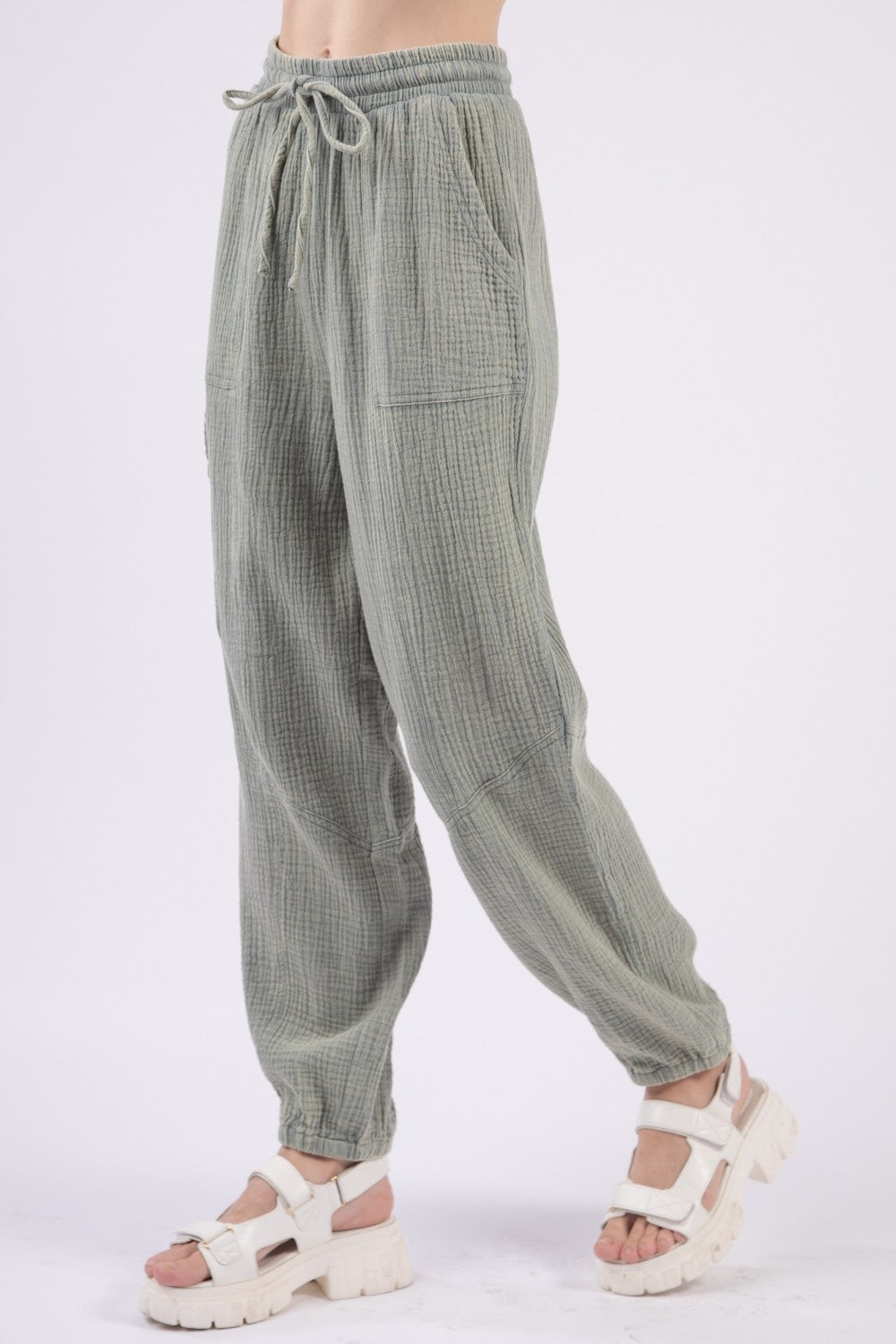 Cozy Crinkle Cotton Lounge Pants