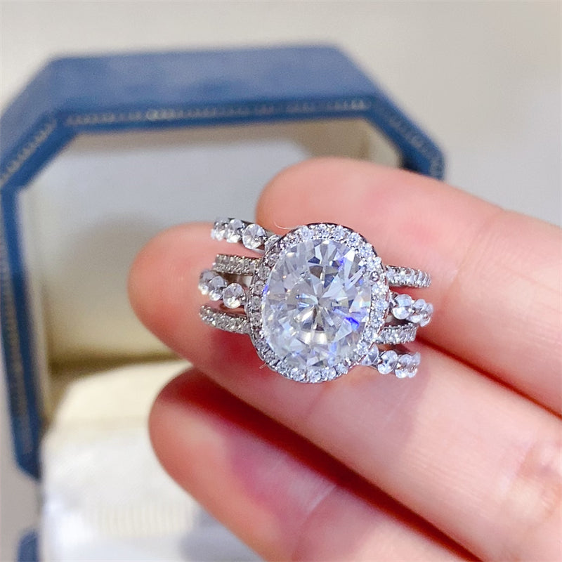 Celestial Brilliance Layered Moissanite Ring