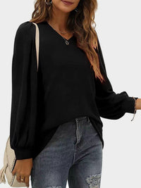 Soft Serenity Heathered V-Neck Top