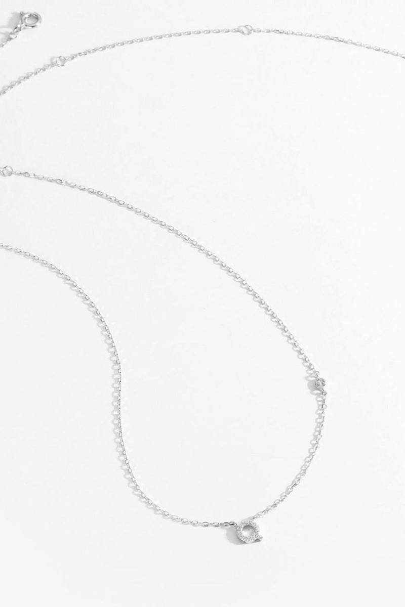 Q to U Quintessence Circle Zircon Sterling Necklace