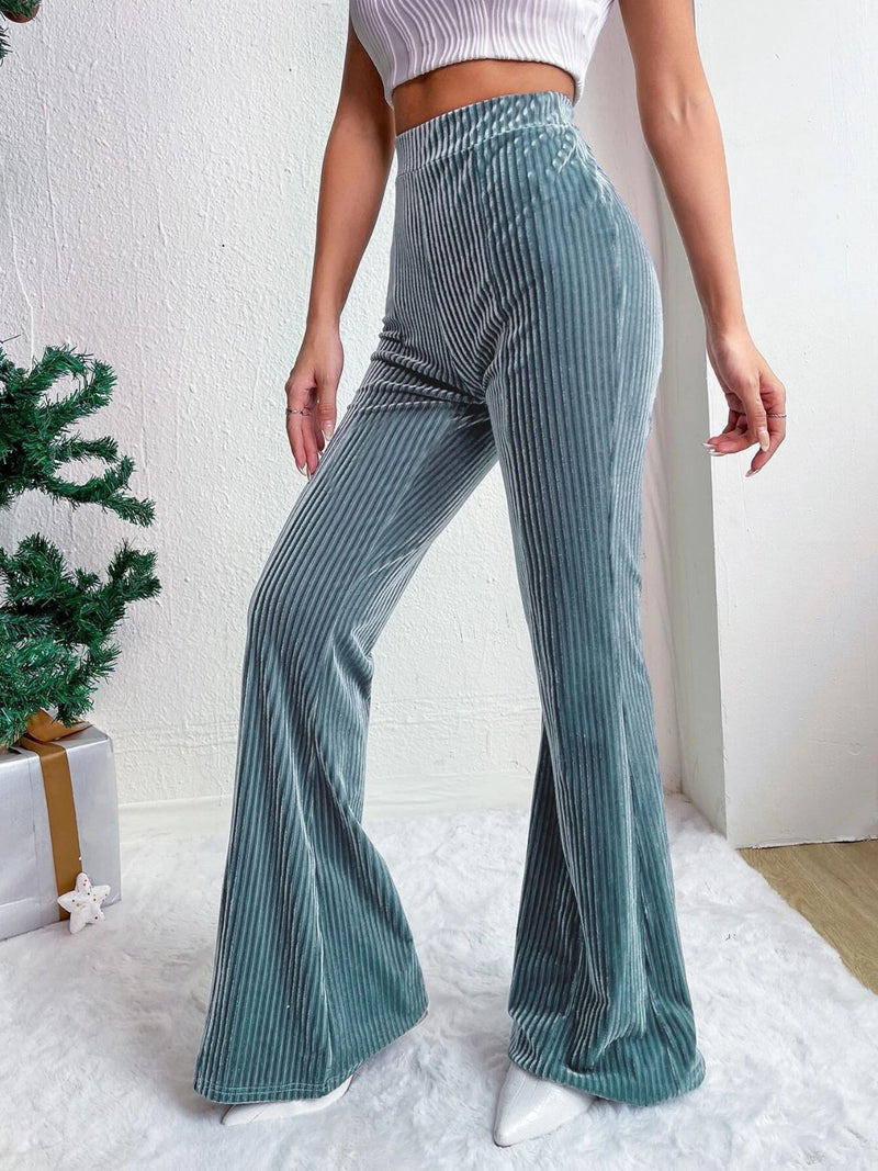 Velvet Horizon High-Waist Flare Pants