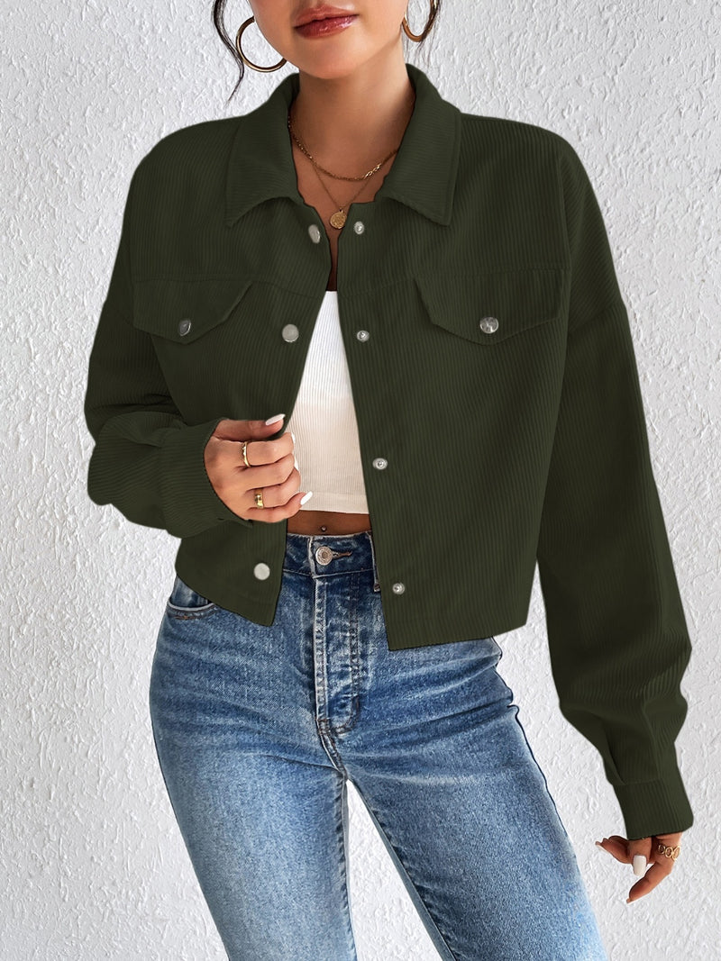 Classic Corduroy Button-Up Jacket